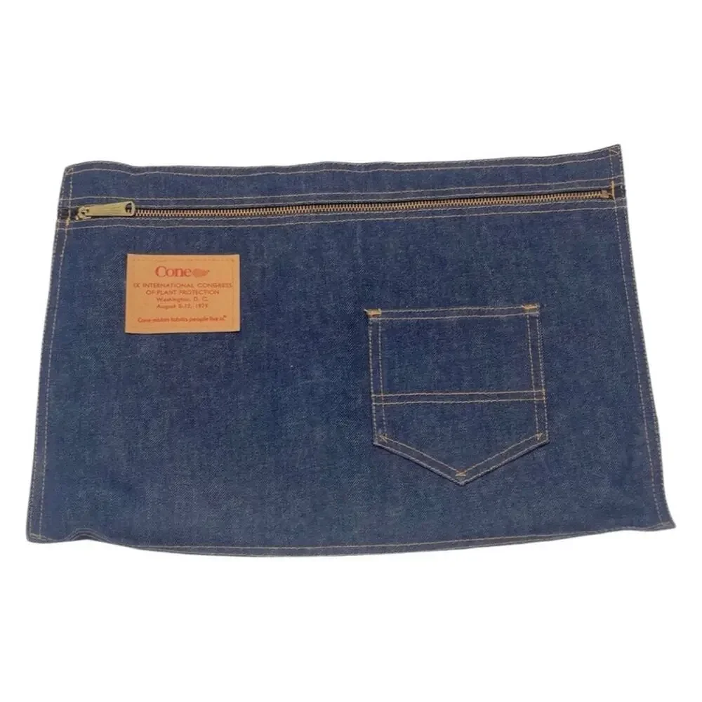 VINTAGE 70's - Promotional denim pouch full zipper